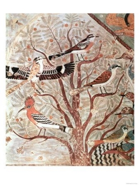 MPM-Birds in the Acacia bush, tomb of Khnumhotep III, Beni Hassan, ca. 1878 BC